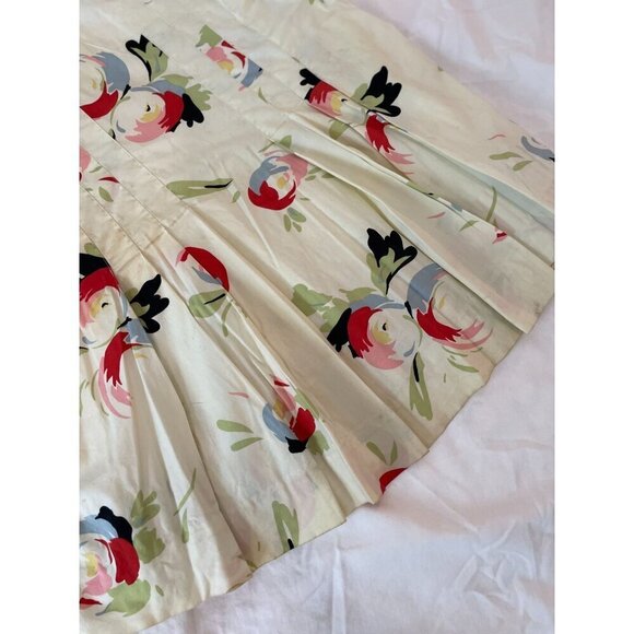 Anthropologie Maeve Y2K Vintage Style Floral Print Dress With Striped Waist & Bo - Picture 7 of 12